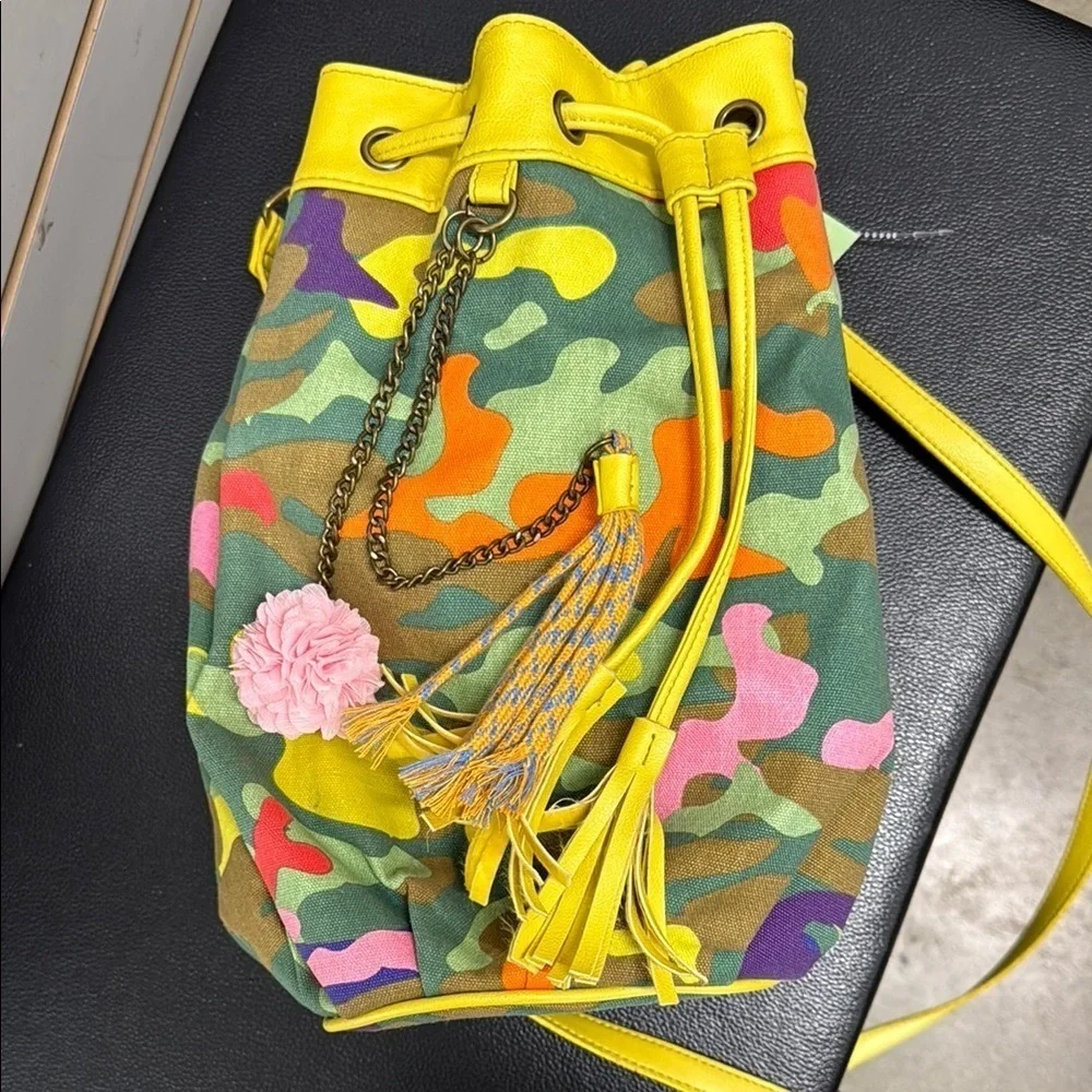 City Streets Colorful Camouflage Bucket Bag